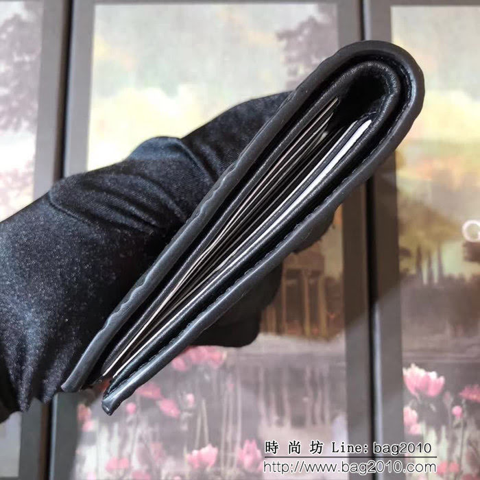 GUCCI古馳 專櫃同步 紅綠織帶 男士雙折皮夾 408827 克壓花皮 WTG1929
